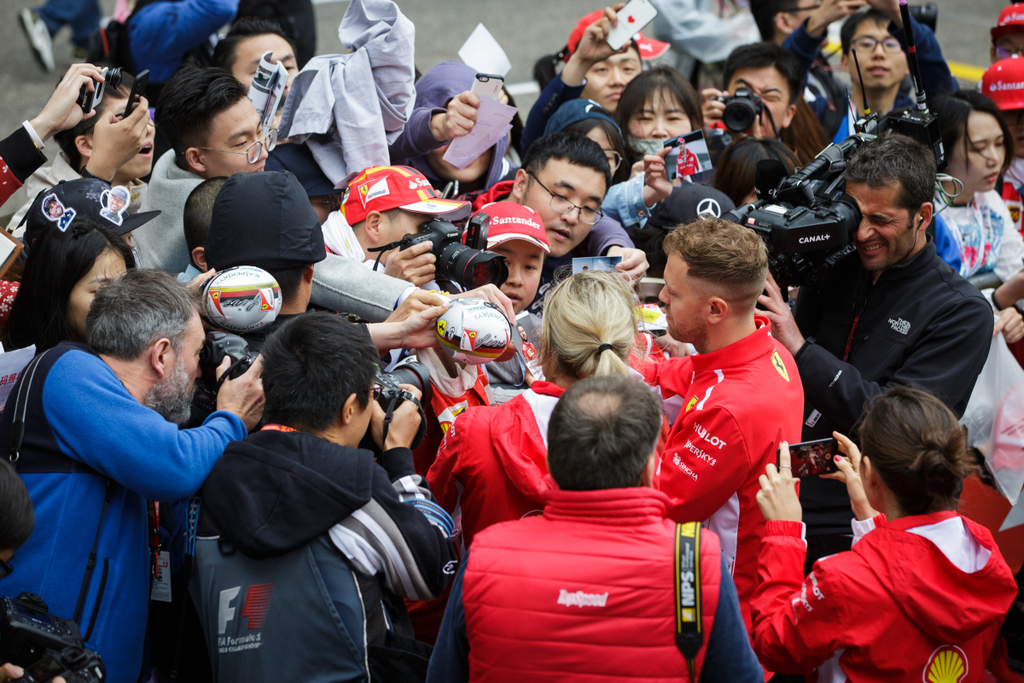 A Forma-1-es Kínai Nagydíj előkészületei, Sebastian Vettel, Scuderia Ferrari 
