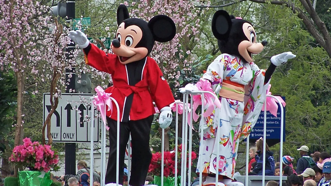Mickey és Minnie a washingtoni cseresznyevirág-fesztiválon, 2007. április.