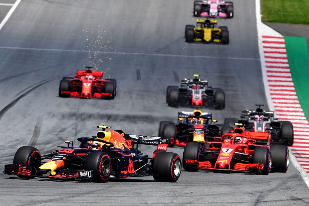 A Forma-1-es Osztrák Nagydíj, Max Verstappen, Red Bull, Kimi Räikkönen, Ferrari 