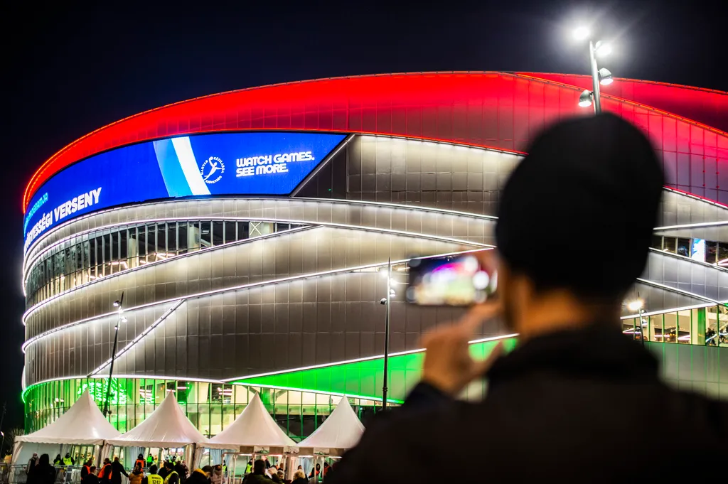 A budapesti kézilabda aréna hivatalos teszteseménye, magyar-szlovák közös rendezésű férfi kézilabda-Európa-bajnokság, kézilabda EB, kézilabda aréna 2021.12.16. 
