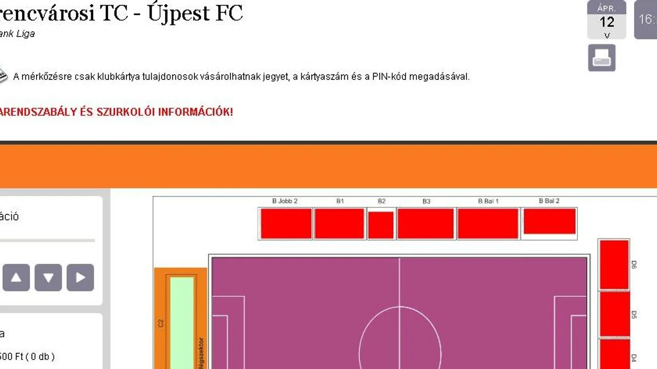 Fradi-Újpest MLSZ weboldala 