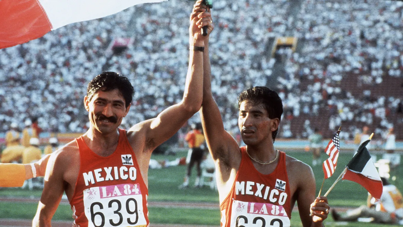 OLY-1984-WALK-GONZALEZ-CANTO Horizontal OLYMPIC GAMES ATHLETICS JOY BUST 20 KMS RACE WALKING 