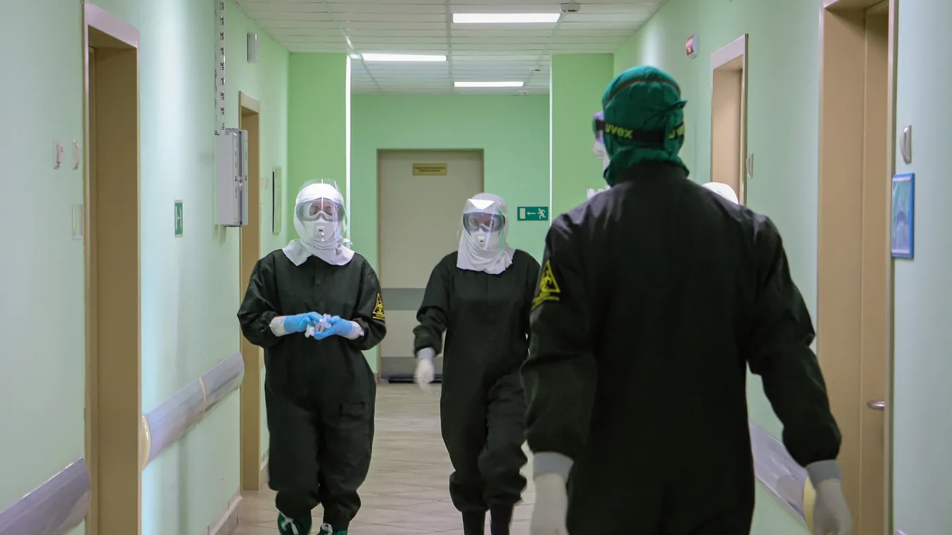 Russia Coronavirus Treatment republican infectious gear disease coronavirus 2019-nCoV infection epidemic pandemic virus COVID-19 COVID SARS-CoV-2 mask gloves Horizontal 