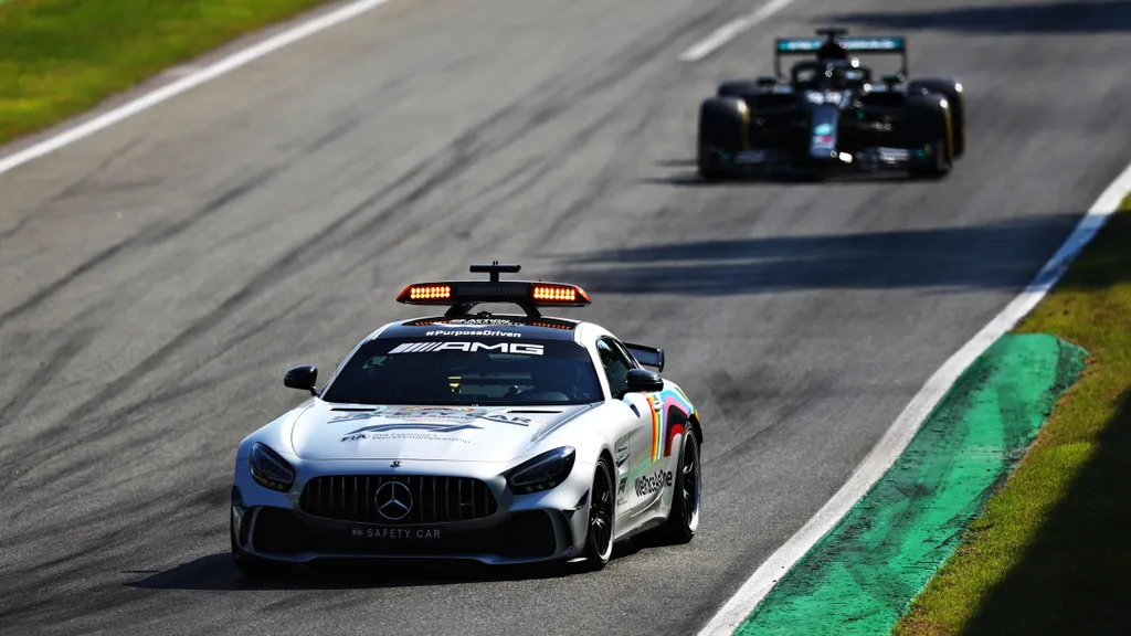 Forma-1, Olasz Nagydíj, Safety Car, Lewis Hamilton, Mercedes 
