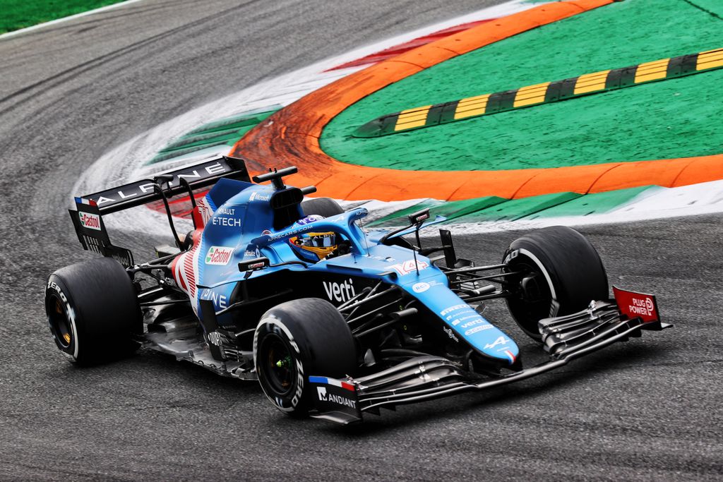 Forma-1, Fernando Alonso, Alpine, Olasz Nagydíj 2021, péntek 