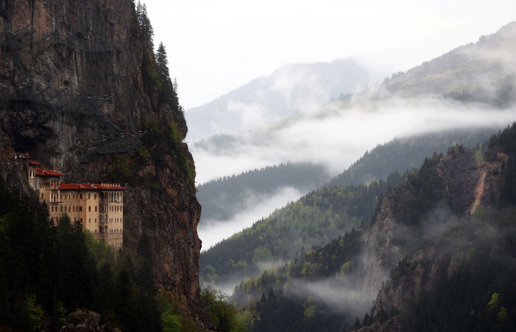 Sümela kolostor, Törökország Trabzon's Sumela Monastery reopened to local and foreign tourists Sumela Monestry,Trabzon,Turkiye Horizontal 