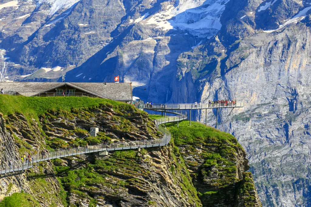 Svájc, panoráma sétány, sétány, Grindelwald, 