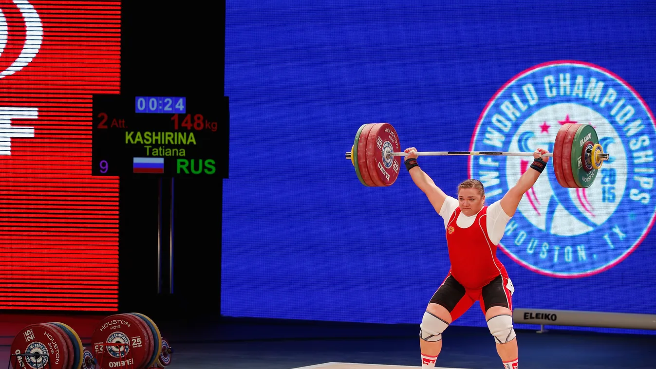 2015 International Weightlifting Federation World Championships GettyImageRank2 Competition SPORT HORIZONTAL Russia USA Texas Houston - Texas WEIGHTLIFTING ADULT Women Photography George R. Brown Convention Center 2015 Weight Class 75 KG Tatiana Kashirina