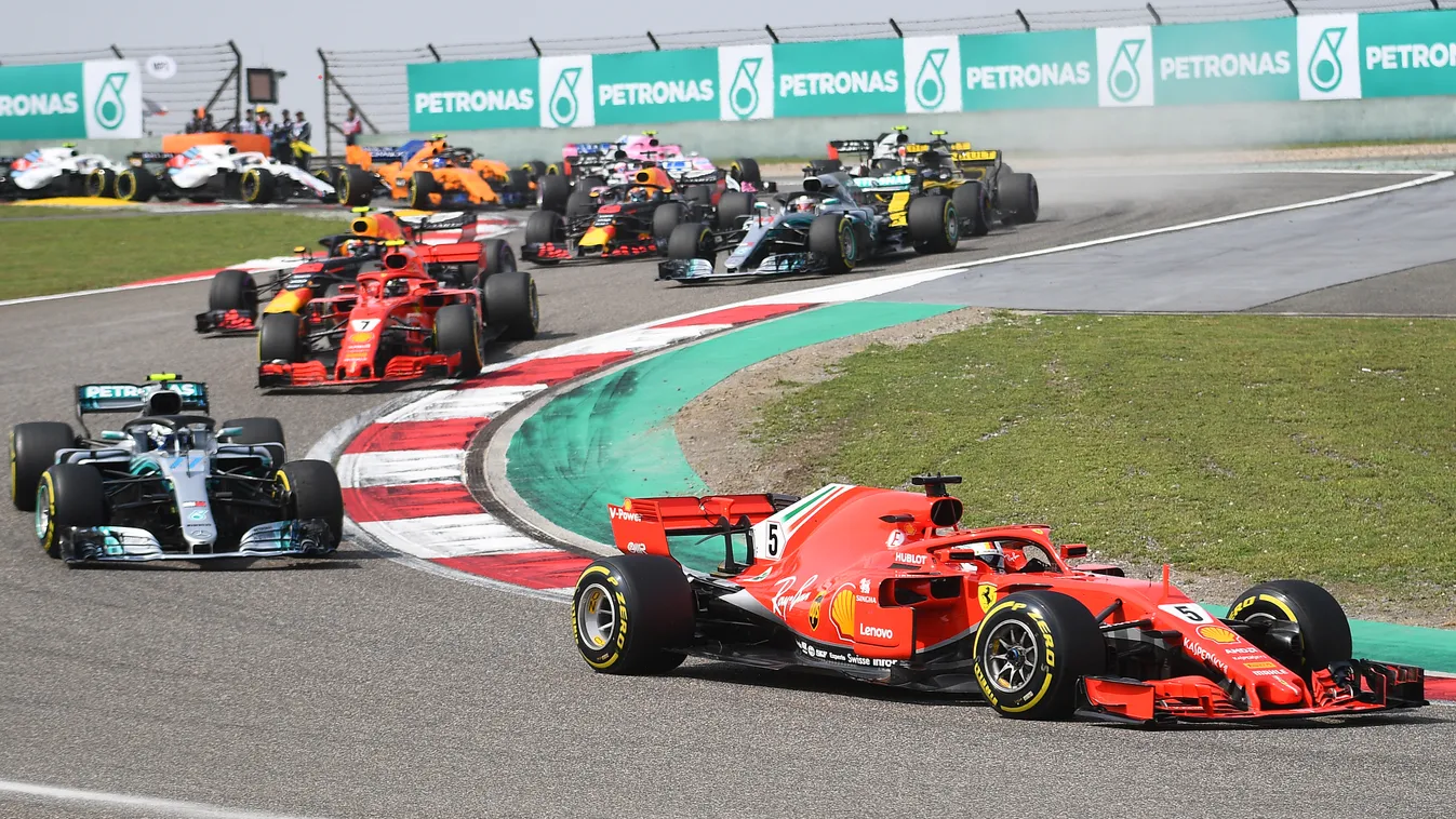 A Forma-1-es Kínai Nagydíj, rajt, Sebastian Vettel, Ferrari 