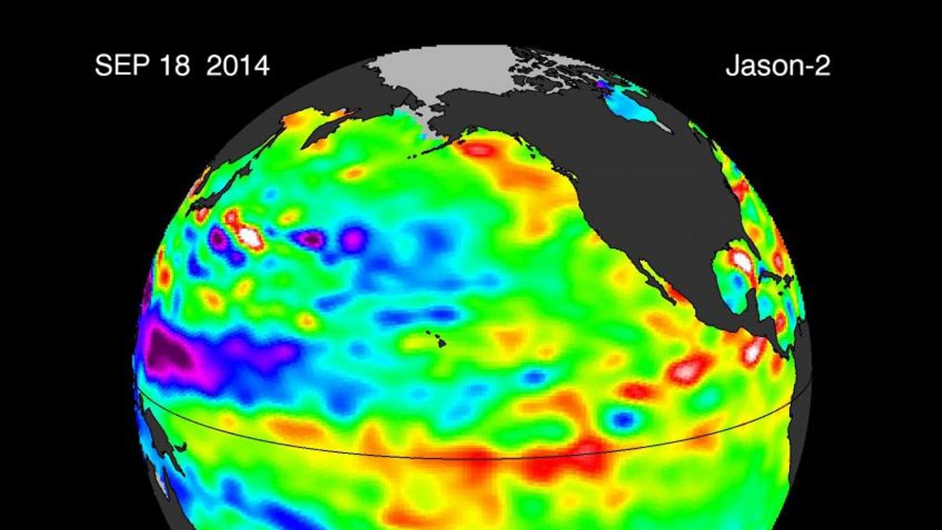 El Nino, tengerszint, tengervíz hőmérséklet, Csendes-óceán, Jason-2 