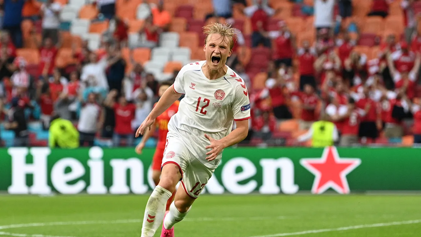 Wales - Dánia, Foci EB, labdarúgó Európa-bajnokság, Euro 2020, labdarúgás, nyolcaddöntő, Johan Cruijff Arena, Amszterdam, 2021.06.26. 