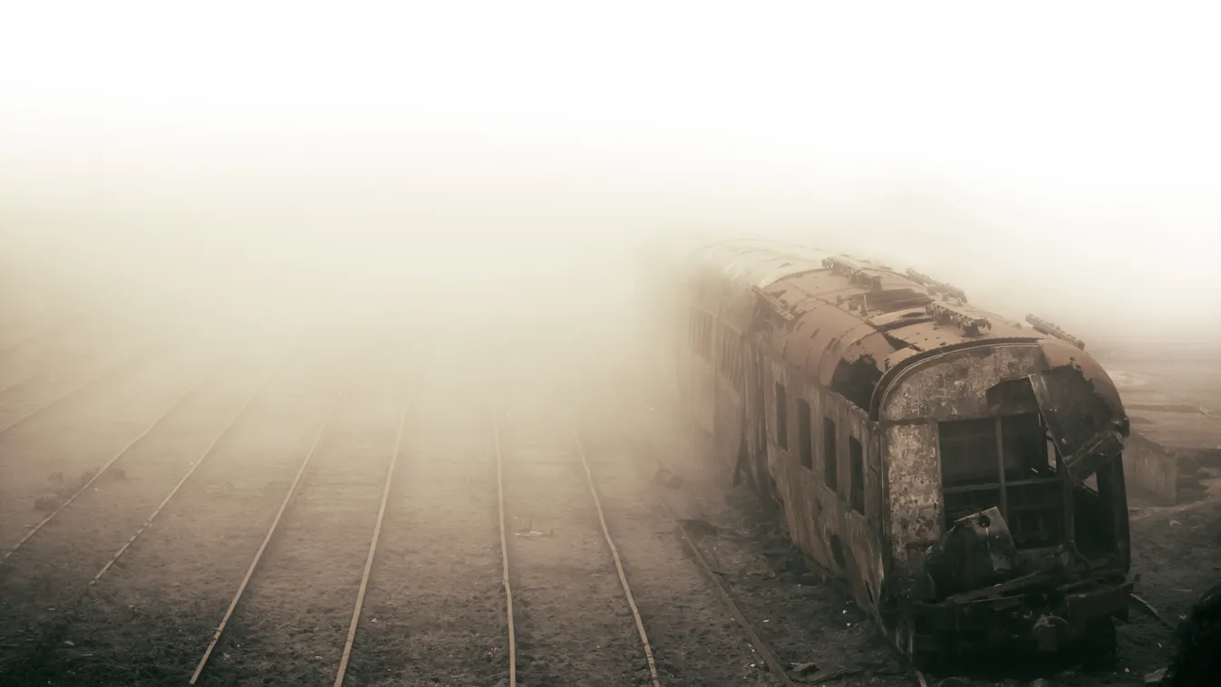 szellem, vasút, vonat, vasúti sín, elhagyatott, szelemjárta, sín, illusztráció, címlapi kép 