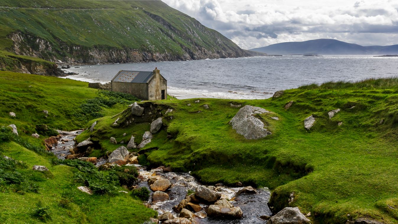Achill-sziget, Ír szigetek, írország, Mayo megye, Achill Sound, Polranny, öböl, félsziget 