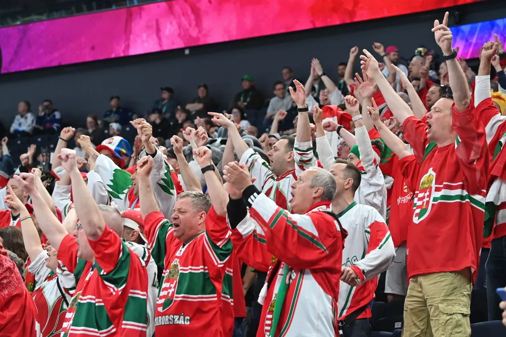 Magyarország - USA, Egyesült Államok, jégkorong, hoki, világbajnokság, IIHF jégkorong-világbajnokság, Tampere Deck Arena, 2023.05.14. 