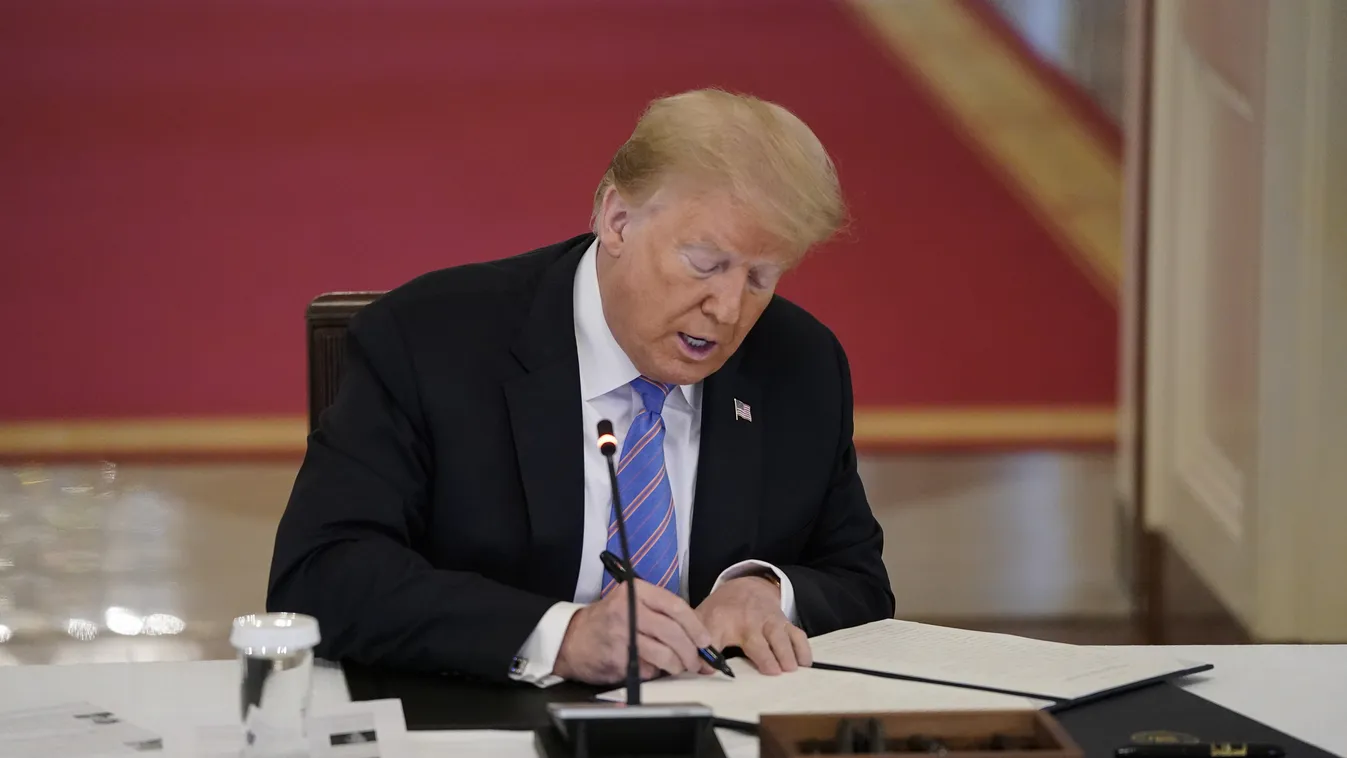 President Trump Delivers Remarks To The American Workforce Policy Advisory Board GettyImageRank2 POLITICS GOVERNMENT employment and labor washington WHITE HOUSE 