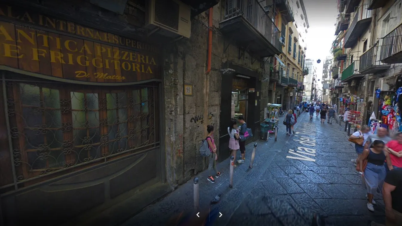 Di Matteo pizzéria, Nápoly, maffia, Google Street 