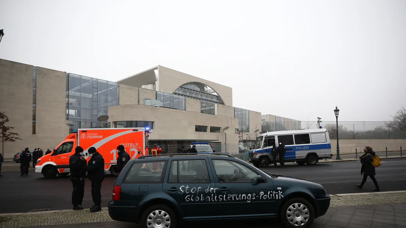 A car hits chancellery gate in Berlin attack,Berlin,Germany 