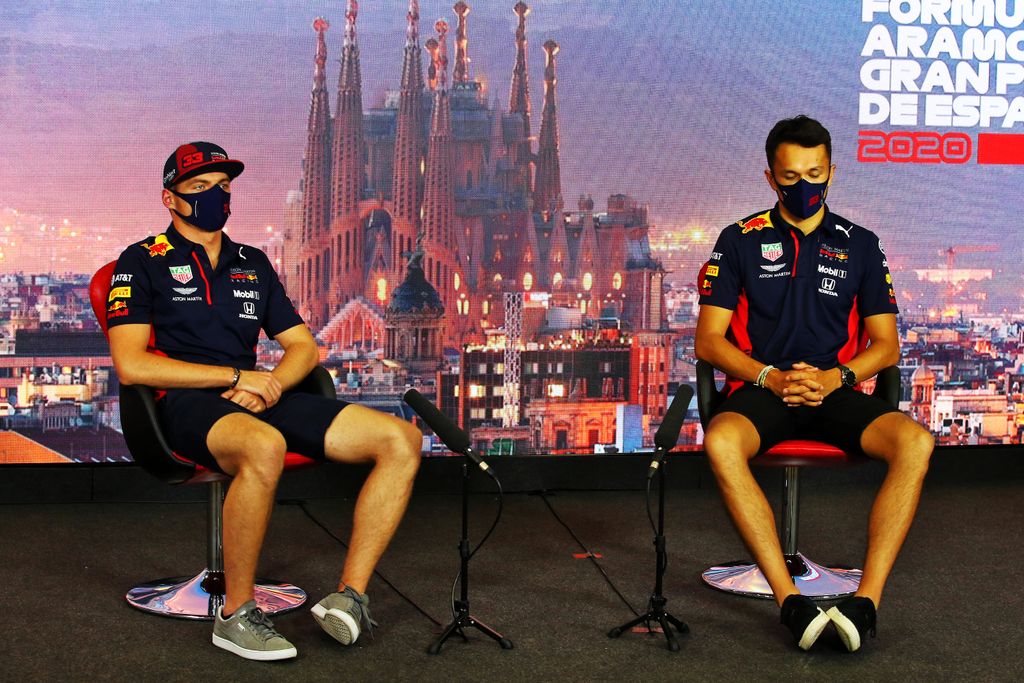 Forma-1, Spanyol Nagydíj, csütörtök, Max Verstappen, Alex Albon, Red Bull 