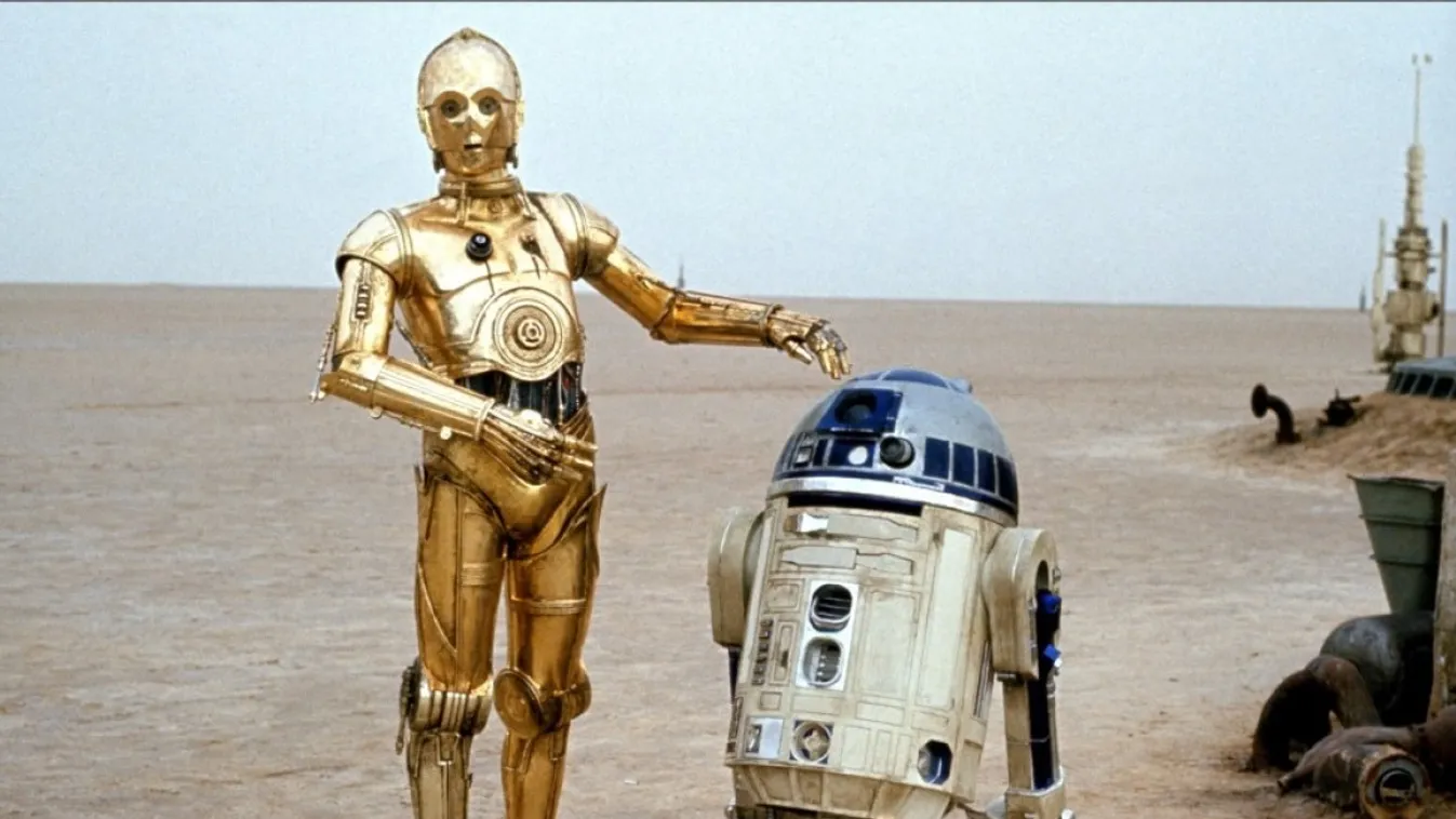 A Csillagok háborúja (Star Wars) két droidja a Tatuin bolygón 