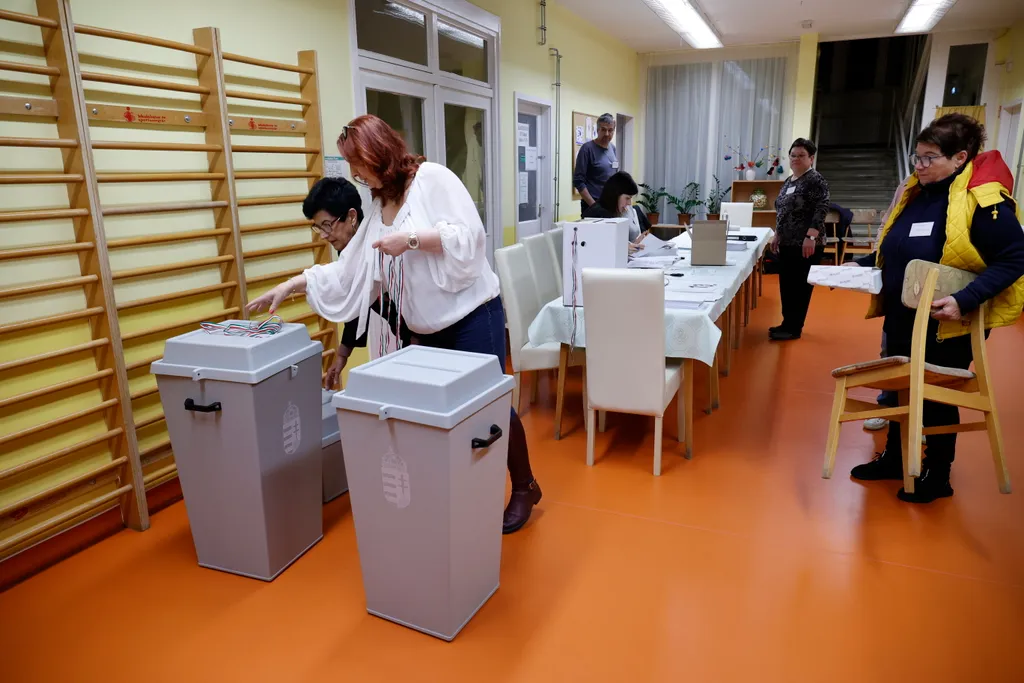 Választás 2022, 2022-es magyarországi országgyűlési választás, szavazás, szavazólap, szavazóurna, Nagykanizsa Központi Óvoda Kossuth téri Tagóvoda 