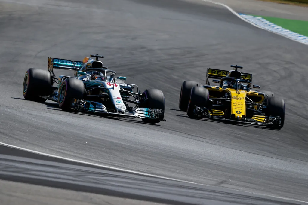 A Forma-1-es Német Nagydíj pénteki napja, Lewis Hamilton, Mercedes-AMG Petronas, Nico Hülkenberg, Renault Sport F1 