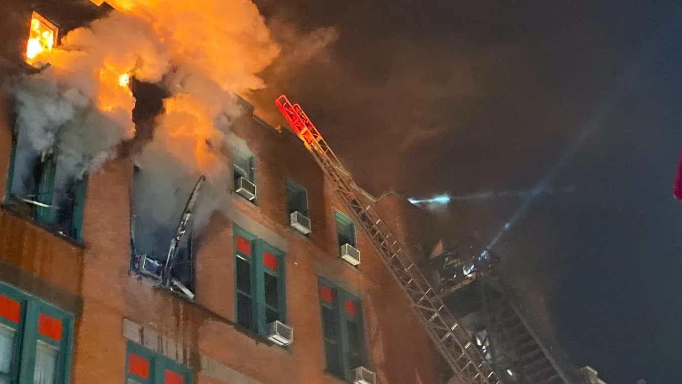 New York Chinatown leégett épület 