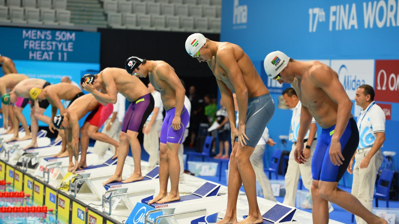 FINA2017, Úszás Vizes VB, férfi 50 m gyors, Takács Krisztián, Lobanovszkij Maxim 