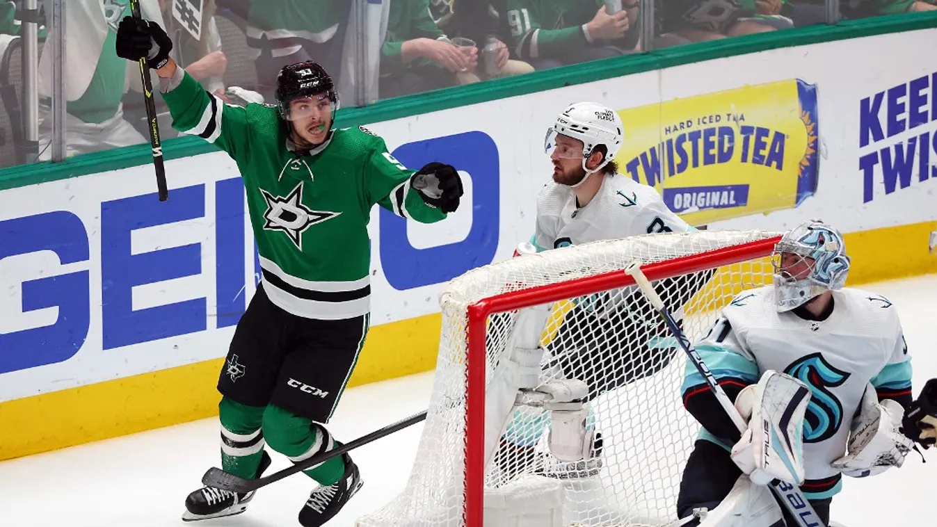 Seattle Kraken v Dallas Stars - Game Seven GettyImageRank1 Third People Full Length USA Texas Dallas - Texas Winter Sport Color Image Three People Photography American Airlines Center National Hockey League Dallas Stars Playoffs Stanley Cup Playoffs Game 