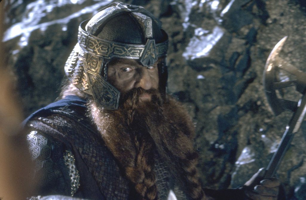 The Lord of the Rings : The Fellowship of the Ring Cinema adventure heroic fantasy great helm warrior mustache Tolkien Horizontal MAN DWARF HELMET BEARD MOUSTACHE 