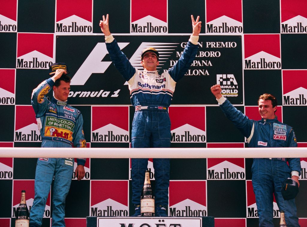 Forma-1, Damon Hill, Michael Schumacher, Mark Blundell, Spanyol Nagydíj 1994 