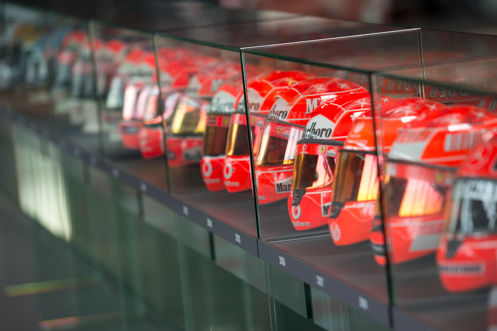 Forma-1, Michael Schumacher autógyűjteménye, Motorworld, sisakok a Ferrari-korszakból 