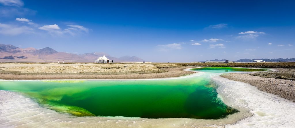 Emerald Lake, Qinghai, Kína, Smaragd-tó, smaragd, tó, tavak, só, sós 