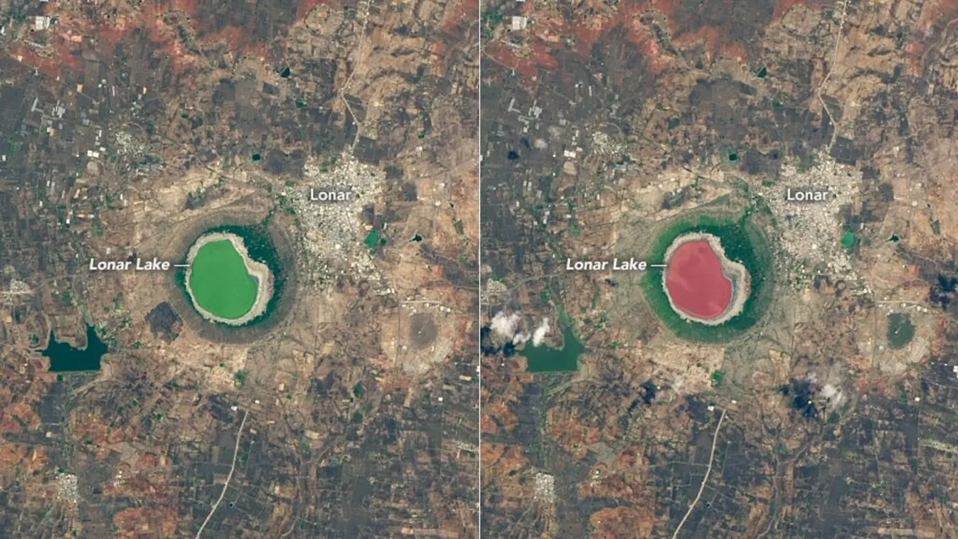 A NASA műholdképe a tóról 