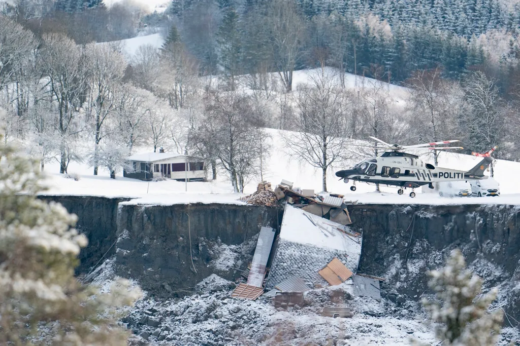 Földcsuszamlás Norvégiában, galéria, 2021 