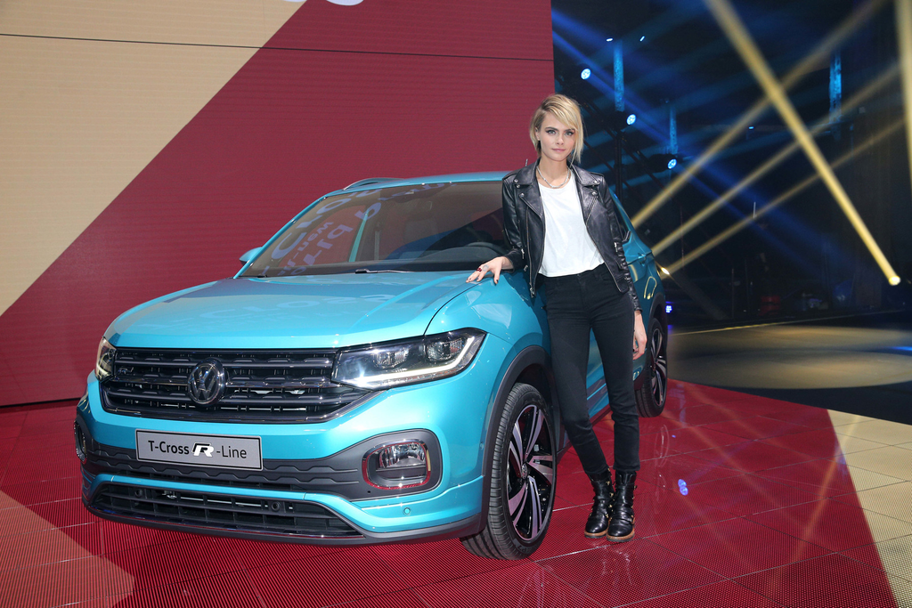World Premiere Of The New Volkswagen T-Cross In Amsterdam Arts Culture and Entertainment Business Finance and Industry Transportation Volkswagen Car Cara Delevingne, British supermodel, actress, musician and testimonial for the T-Cross. 