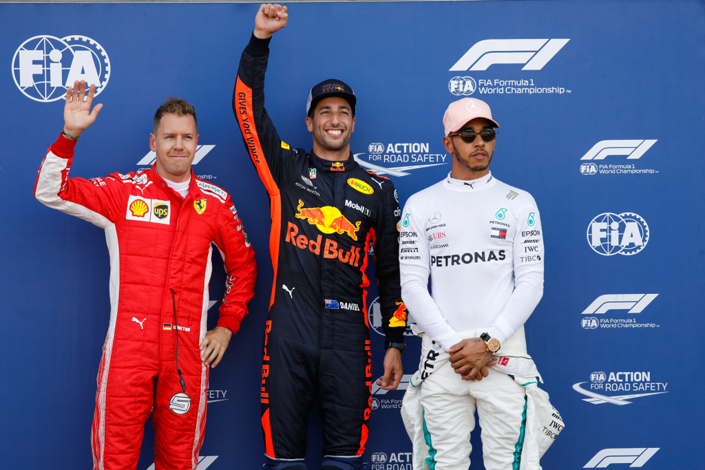 A Forma-1-es Monacói Nagydíj szombati napja, Sebastian Vettel, Daniel Ricciardo, Lewis Hamilton 