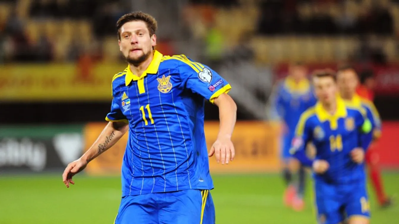Seleznyov ünnepli az ukránok második gólját Macedóniában 