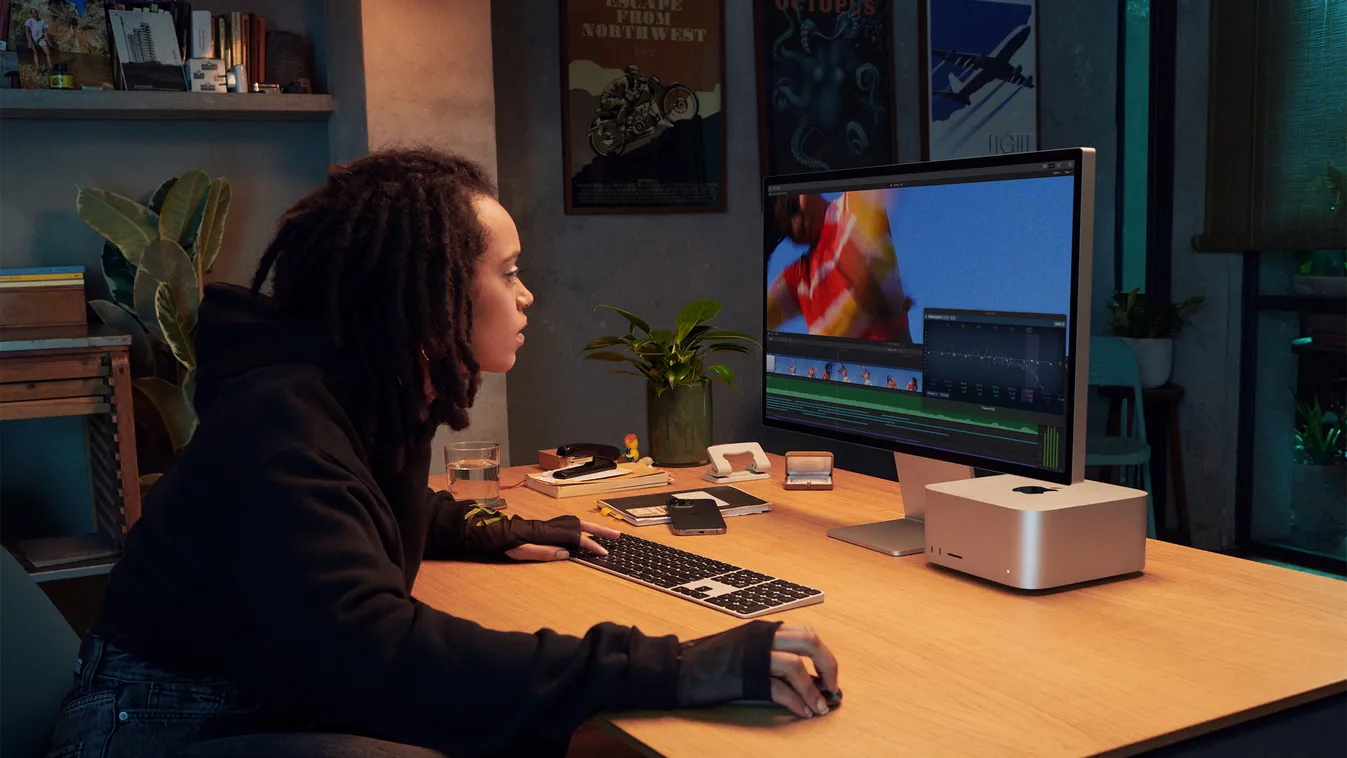apple mac studio home office videószerkesztés videóvágás irodai munka 