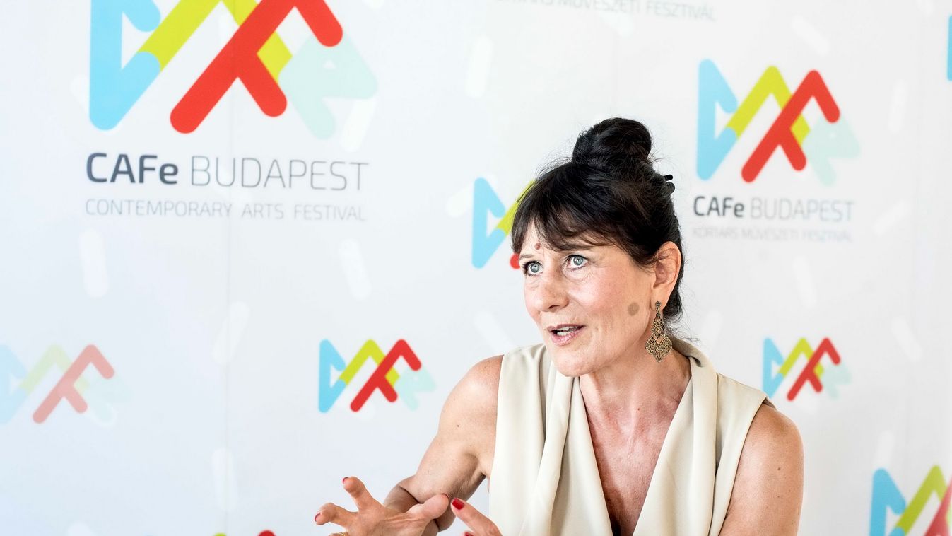CaféBudapestFest sajtótájékoztató. Káel Csaba a MÜPA vezérigazgatója, Bán Teodóra, a Szabad Tér Színház igazgatója. 2016.05.31. 