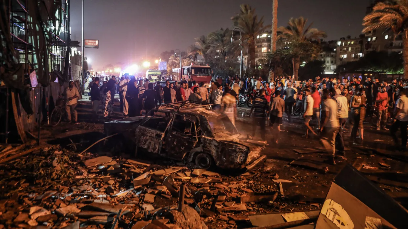Kairó, Egyiptom, robbanás, autó, baleset 