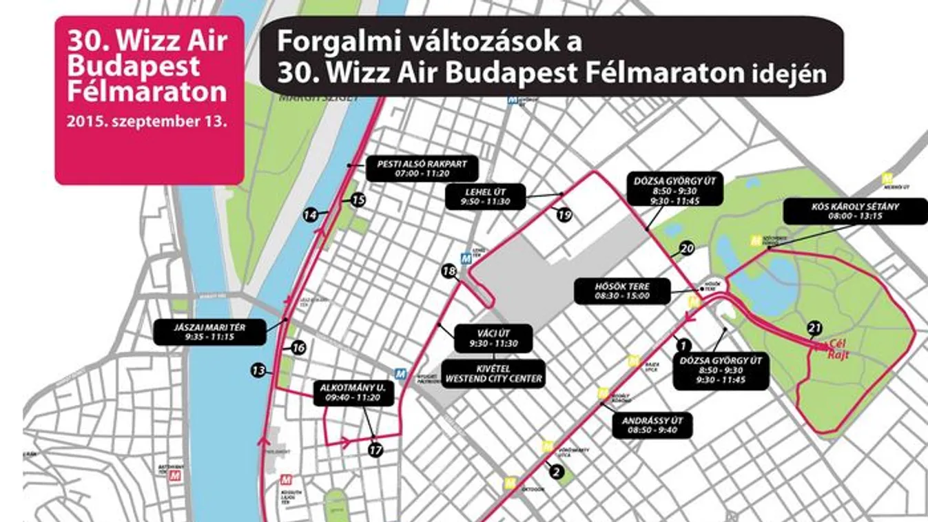30. wizz Air félmaraton térképe Budapest 2015.09-12. 