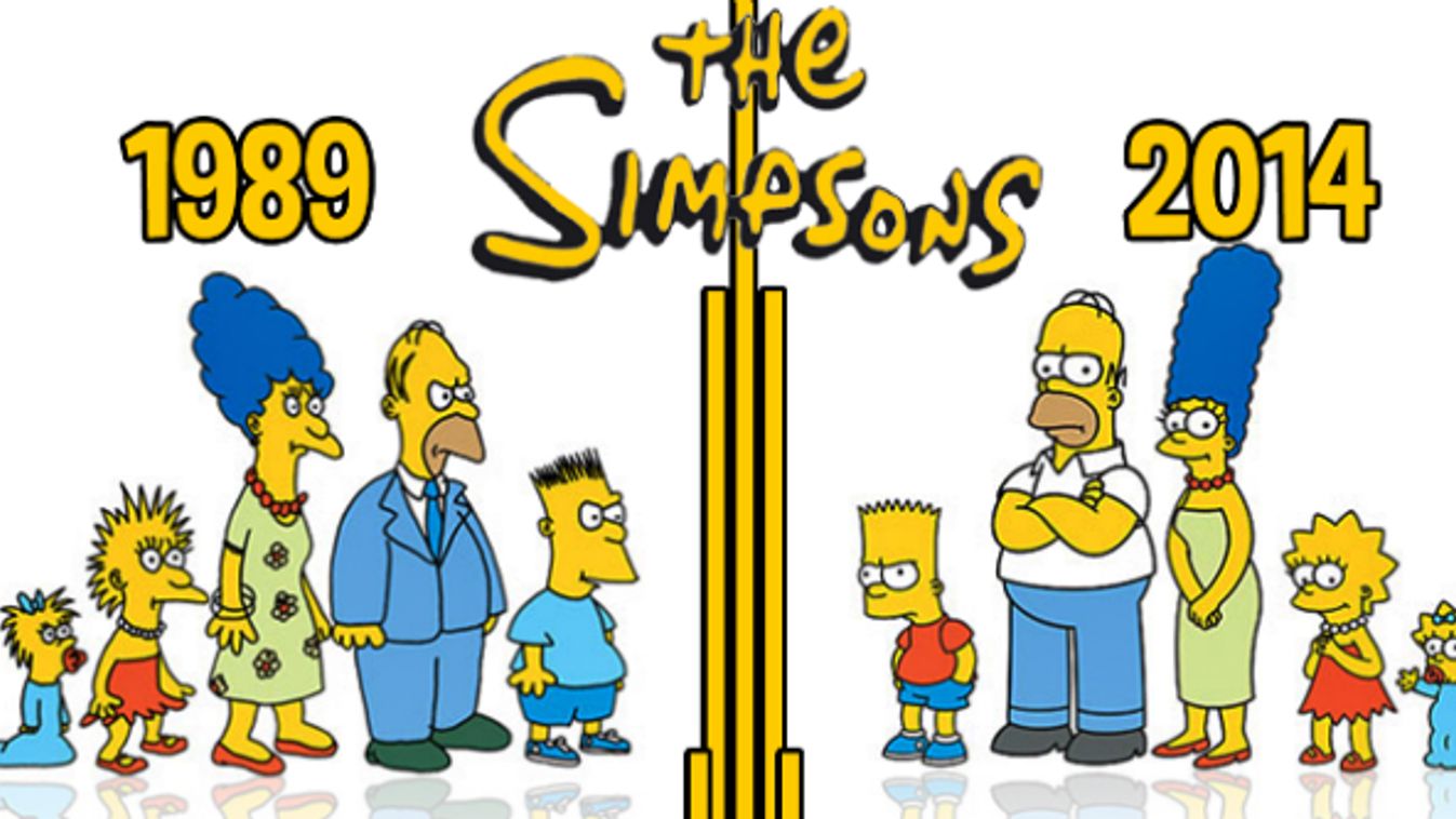 Simpson család változás 1989-2014 