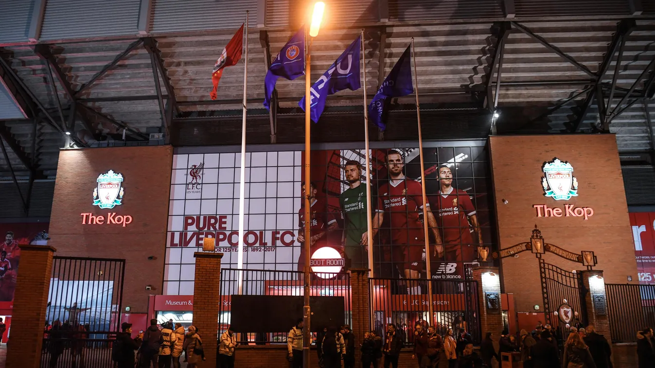 UEFA Champions League. Liverpool vs. Spartak England the Kop 