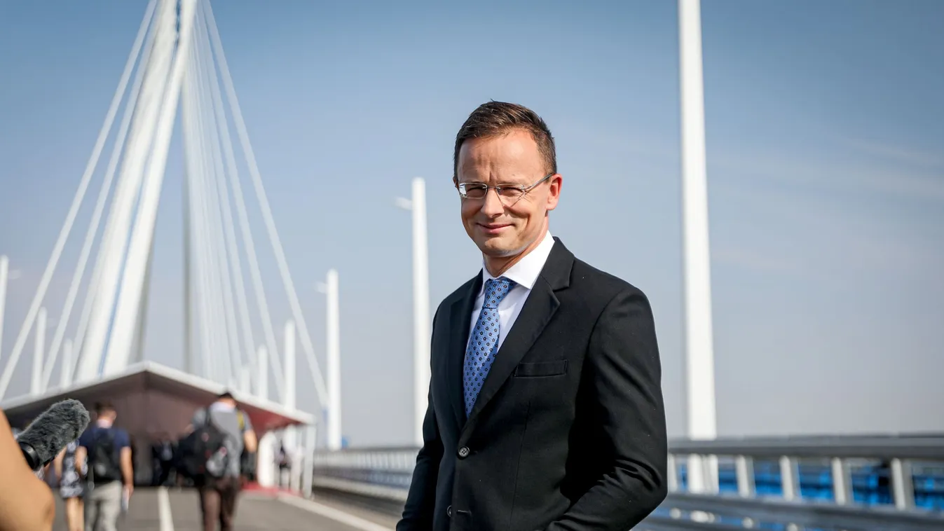 Monostori híd ünnepélyes avatása 2020. szeptember 17-én, Átadták az új komáromi Duna-hidat, Szijjártó Péter 