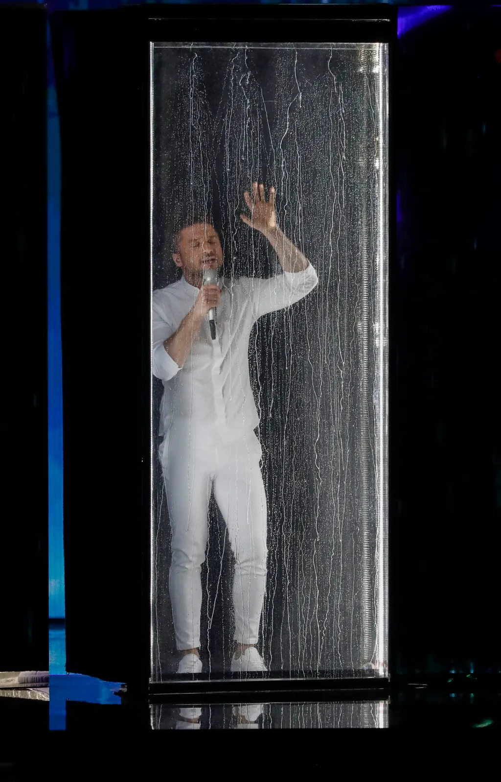 Russia's Sergey Lazarev performs the song "Scream" during the Grand Final of the 64th edition of the Eurovision Song Contest 2019 at Expo Tel Aviv on May 18, 2019, in the Israeli coastal city. (Photo by Jack GUEZ / AFP) 