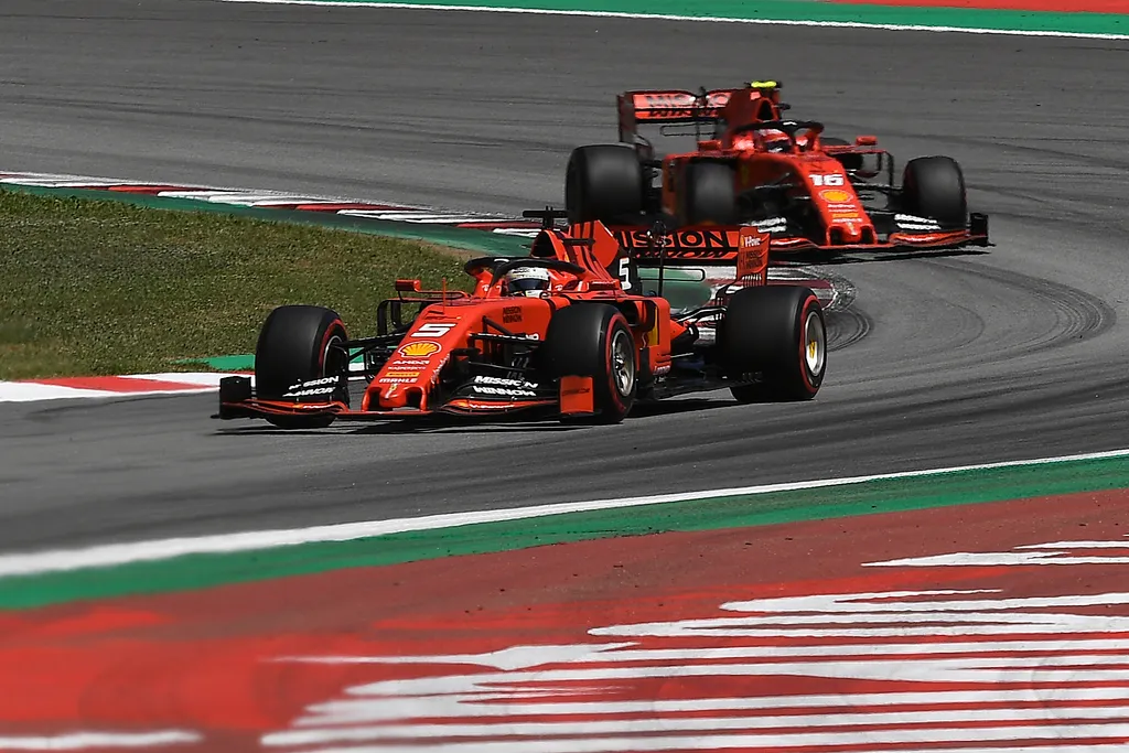 Forma-1, Spanyol Nagydíj, Sebastian Vettel, Charles Leclerc, Scuderia Ferrari 