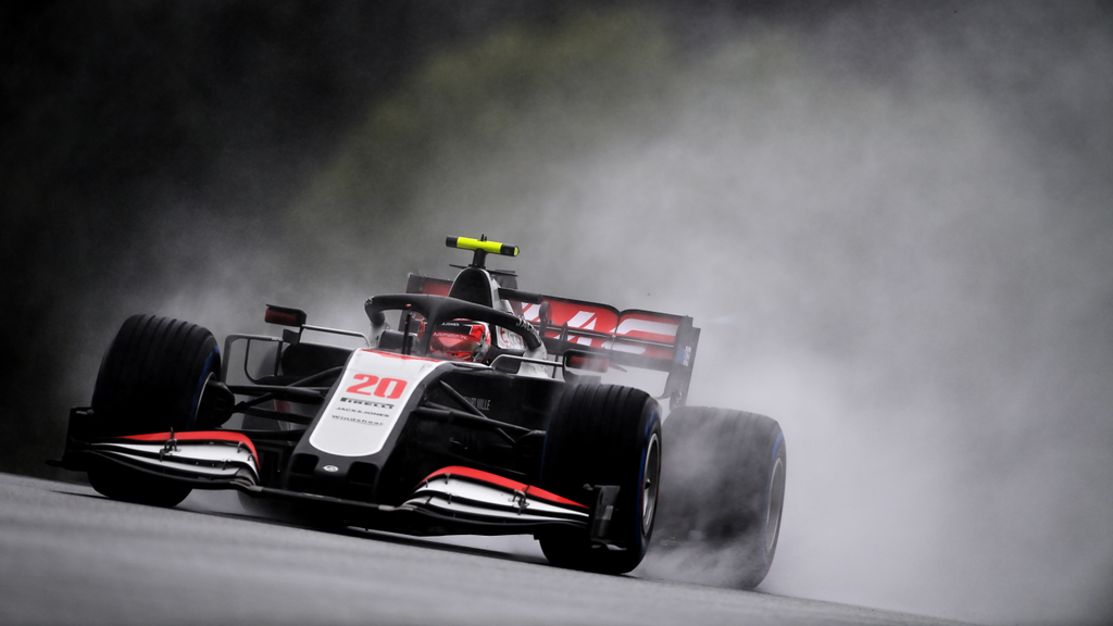 Forma-1, Kevin Magnussen, Haas F1 Team, Stájer Nagydíj, eső 