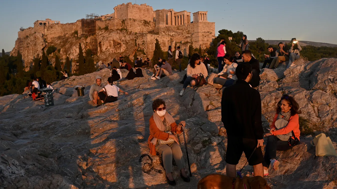 Naplementében az athéni Akropolisz 