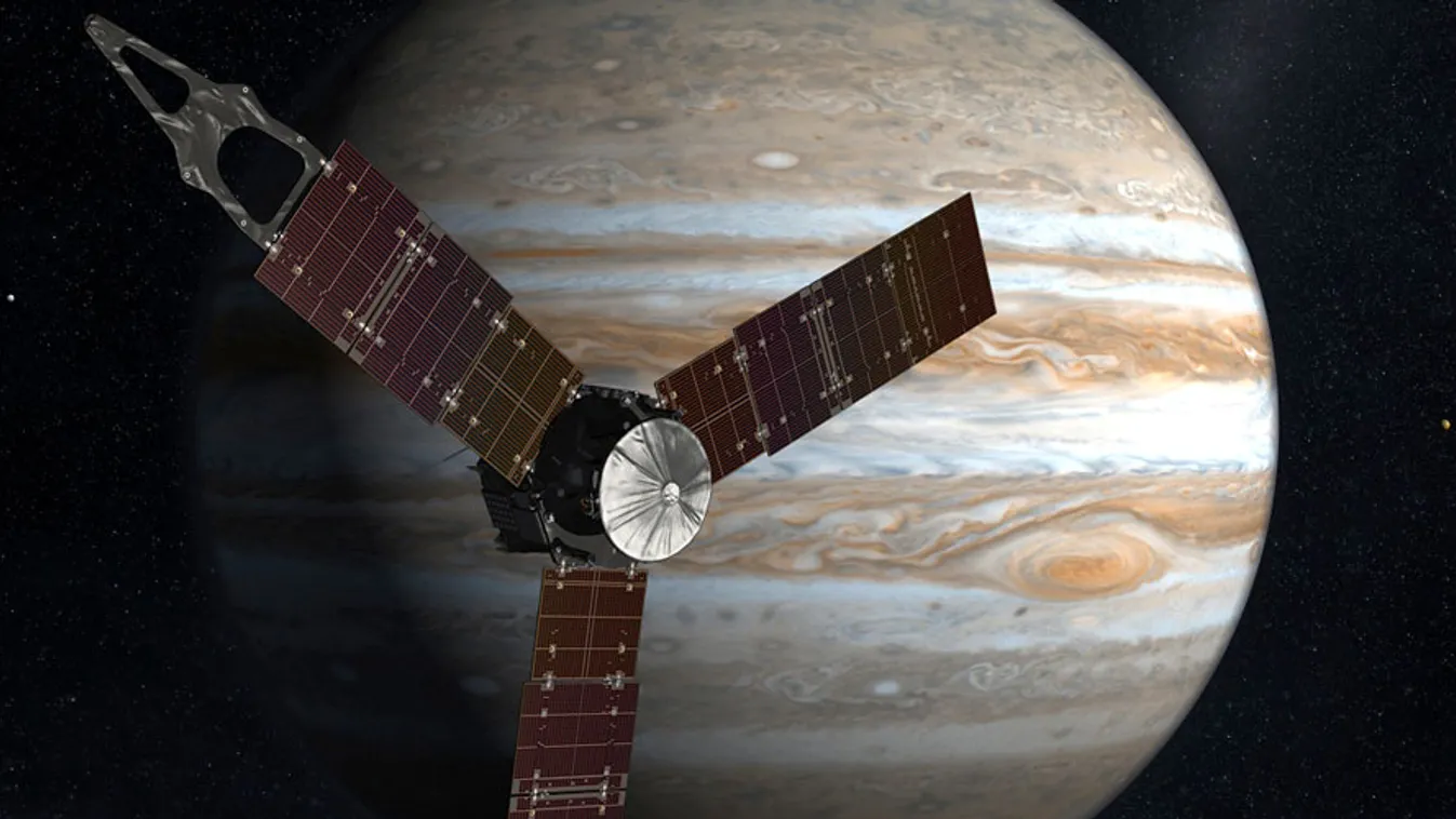 Fantáziarajz a 2016 nyarától a Jupiter körül keringő Juno szondáról