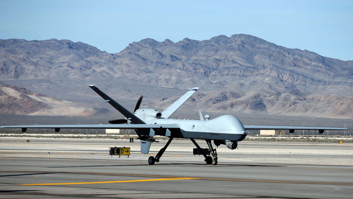 Air Force Works To Meet Increased Demand For Remotely Piloted Aircraft GettyImageRank3 Conflict Air Vehicle HORIZONTAL WAR USA Nevada Photography piloted uas 2015 Indian Springs Mission Creech Air Force Base MQ-9 Reaper TRAINING Drone TAXI Indian Springs,